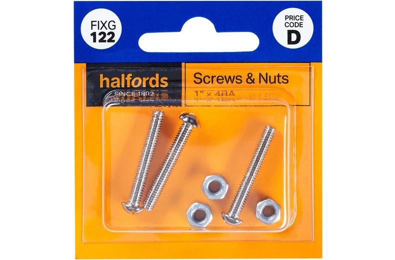 Halfords Screws and Nuts 1"x2BA (FIXG123) Halfords Screws and Nuts 1"x2BA (FIXG123)