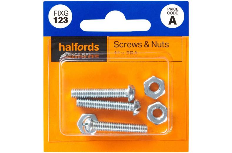 Halfords Screws and Nuts 1"x4BA (FIXG122) Halfords Screws and Nuts 1"x4BA (FIXG122)