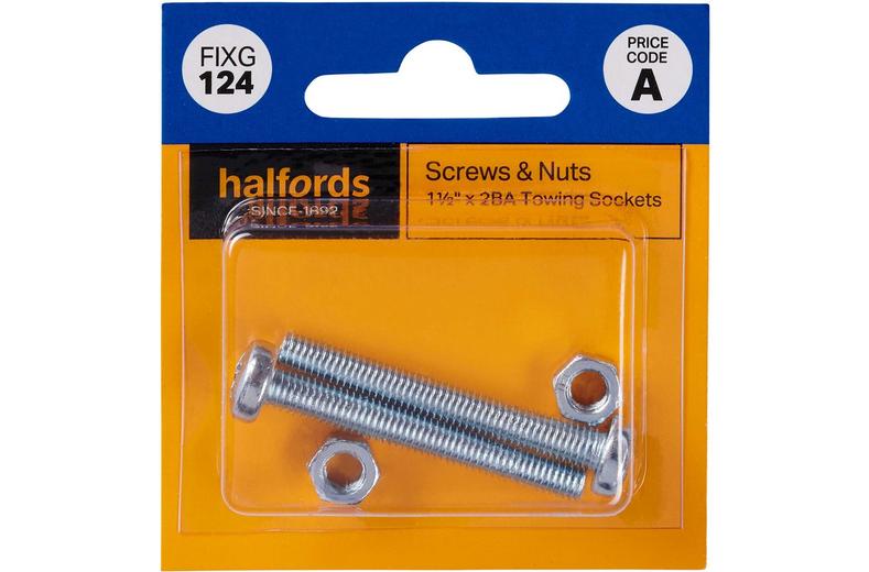 Halfords Screws & Nuts 1.5x2BA Towing Sockets (FIXG124) Halfords Screws & Nuts 1.5x2BA Towing Sockets (FIXG124)