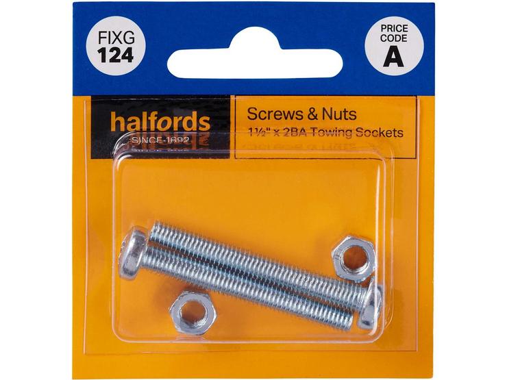 Halfords Screws & Nuts 1.5x2BA Towing Sockets (FIXG124)