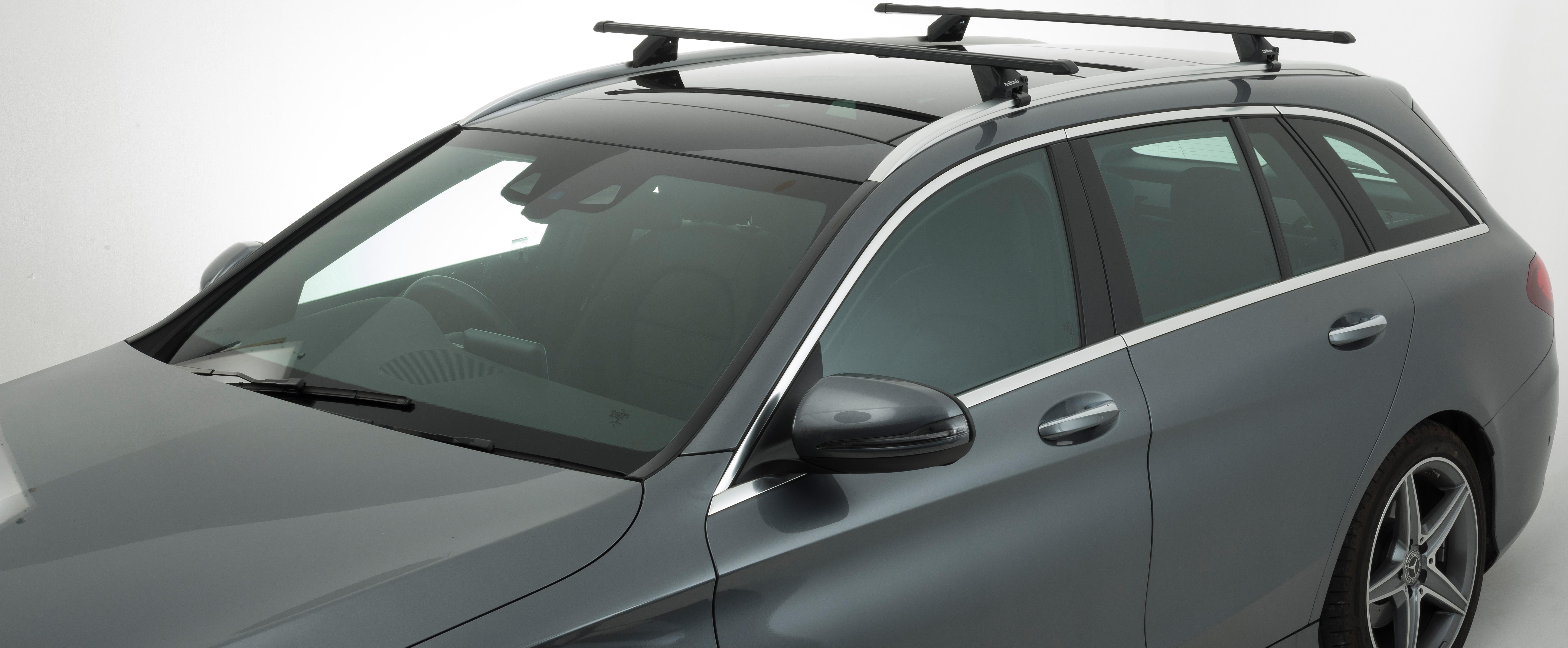 Halfords Integrated Rail Steel Roof Bars 107cm Length - Set i1