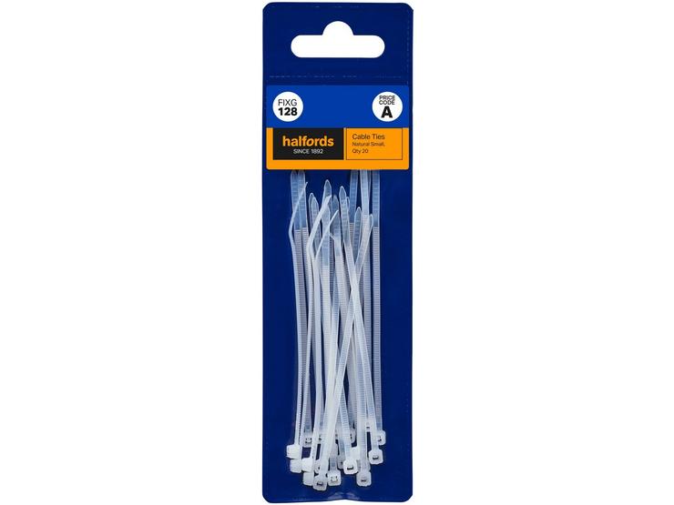 Halfords Cable Ties 100mm Natural (FIXG128)