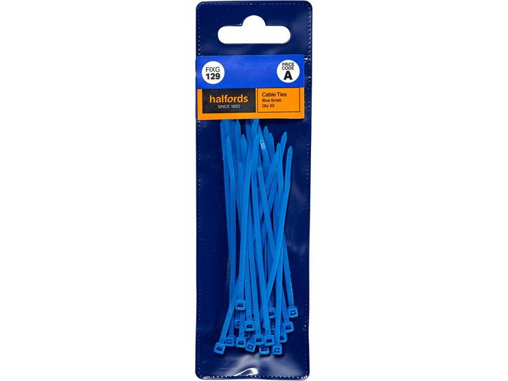 Halfords Cable Ties 100mm Blue (FIXG129)