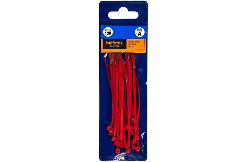 Halfords Cable Ties 100mm Red (FIXG130) Halfords Cable Ties 100mm Red (FIXG130)