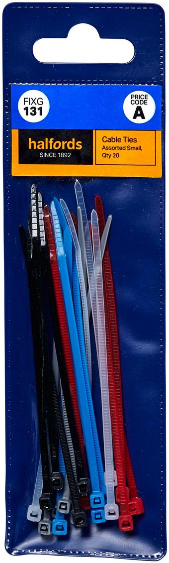 Halfords Assorted Cable Ties 100mm (FIXG131)