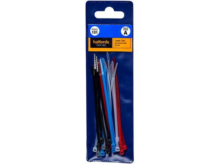 Halfords Assorted Cable Ties 100mm (FIXG131)