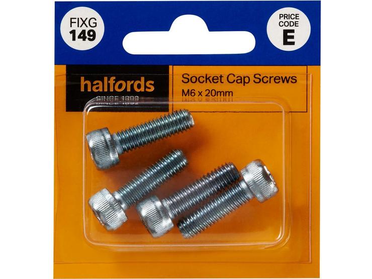 Halfords Socket Cap Screws M6 x 20mm (FIXG149)