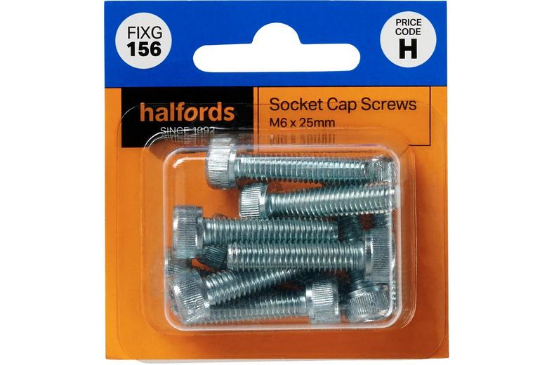 Halfords Socket Cap Screw M6 x 25mm (FIXG156) Halfords Socket Cap Screw M6 x 25mm (FIXG156)