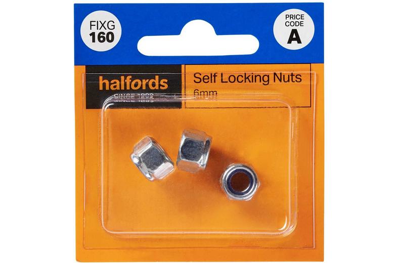 Halfords Self Locking Nuts 6mm (FIXG160) Halfords Self Locking Nuts 6mm (FIXG160)