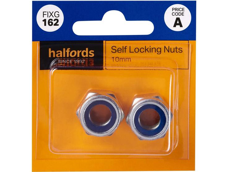 Halfords Self Locking Nuts 10mm (FIXG162)