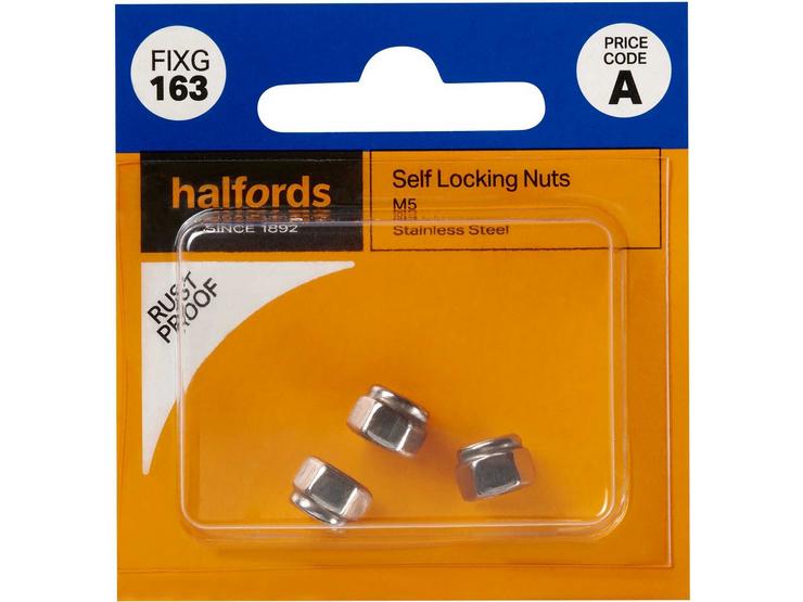 Halfords Self Locking Nuts M5 (FIXG163)