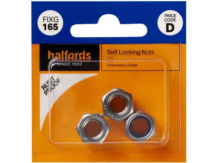 Halfords Self Locking Nuts M8 (FIXG165)