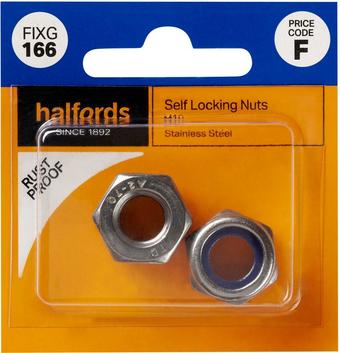 Halfords Self Locking Nuts M10 (FIXG166)