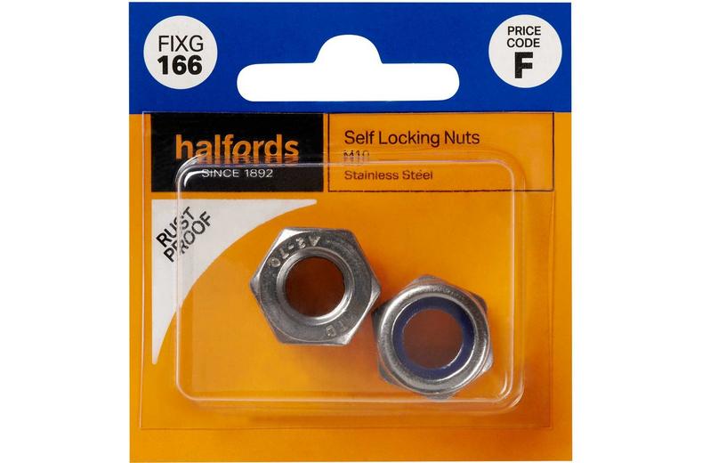 Halfords Self Locking Nuts M10 (FIXG166) Halfords Self Locking Nuts M10 (FIXG166)