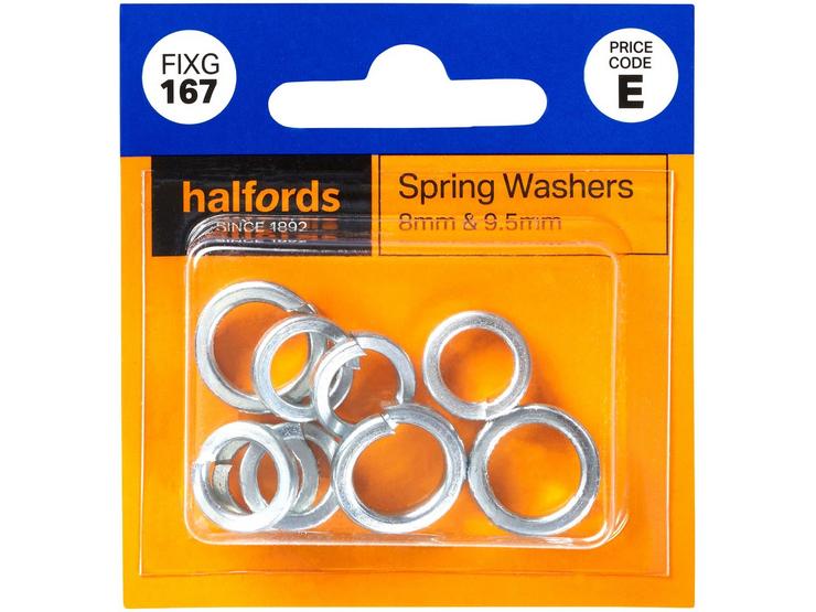 Halfords Spring Washers 8 and 9.5mm (FIXG167)