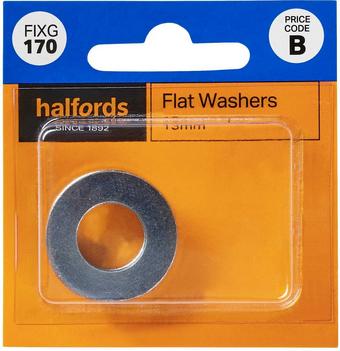 Halfords Flat Washers 13mm (FIXG170)