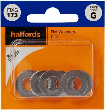 Halfords Flat Washers 8mm (FIXG173)
