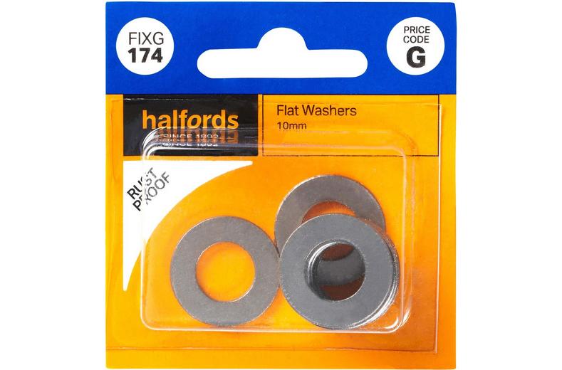 Halfords Flat Washers 10mm (FIXG174) Halfords Flat Washers 10mm (FIXG174)