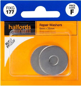 Halfords Repair Washers 6mmx25mm (FIXG178)