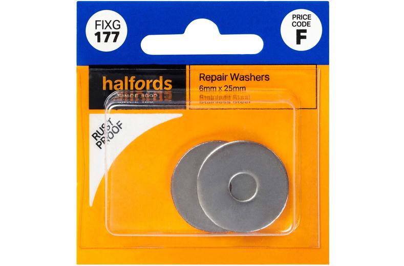 Halfords Repair Washers 6mmx25mm (FIXG178) Halfords Repair Washers 6mmx25mm (FIXG178)