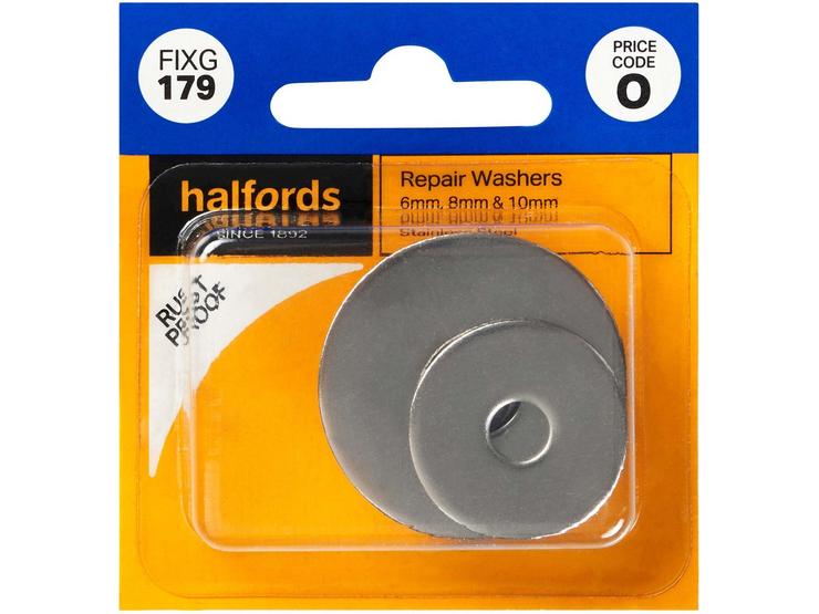 Halfords Assorted Repair Washers 6 & 8 & 10mm (FIXG179)