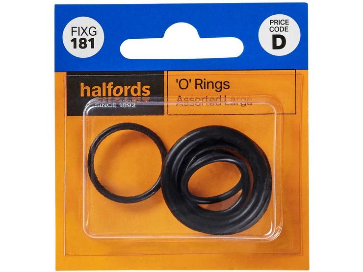 Halfords Assorted Large O-Rings (FIXG181)