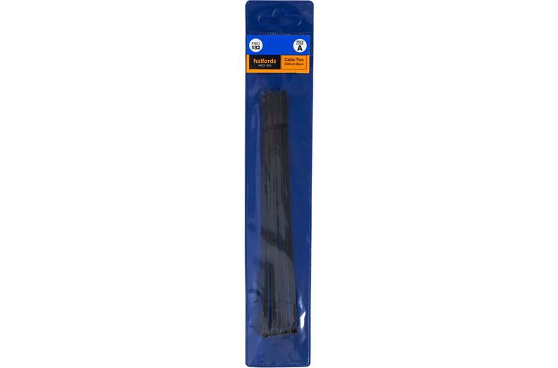 Halfords Cable Ties 200mm Black (FIXG182) Halfords Cable Ties 200mm Black (FIXG182)
