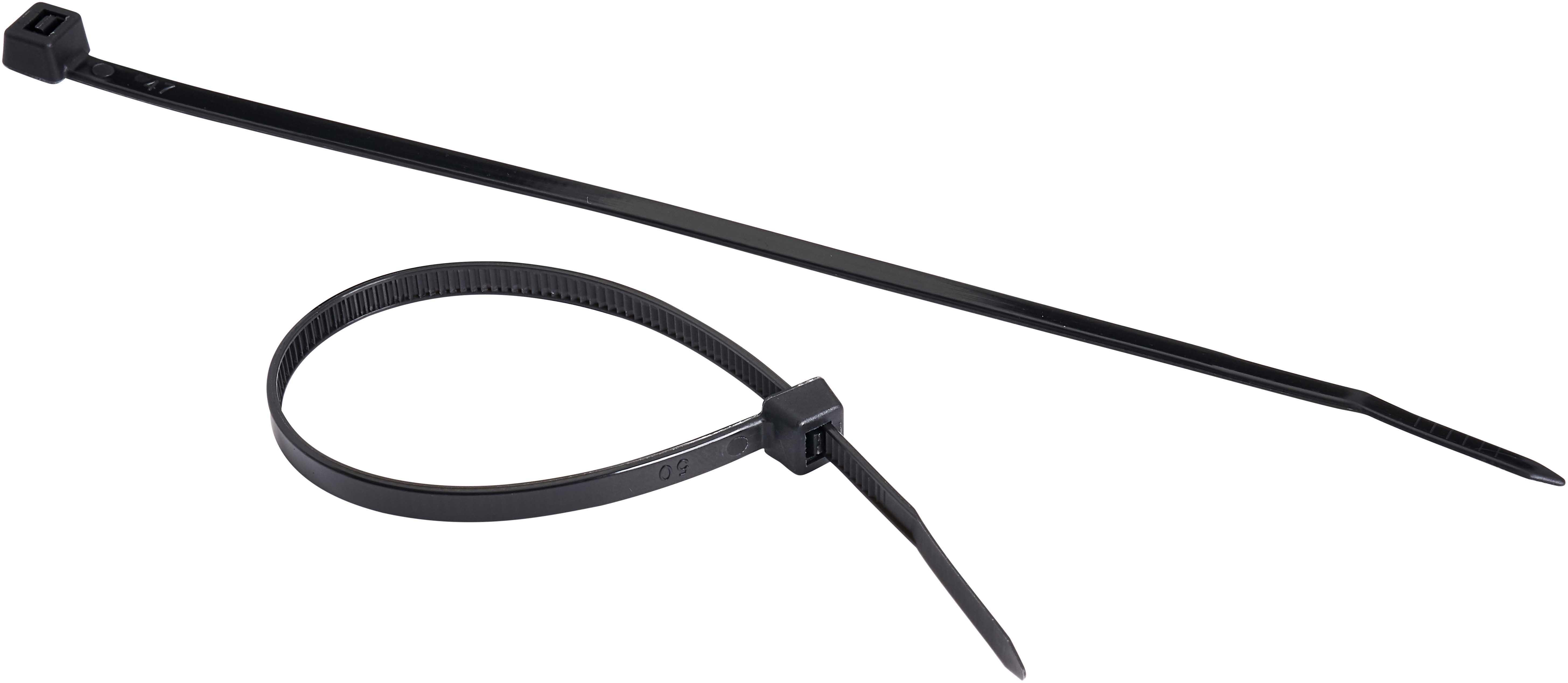 Halfords Cable Ties 200mm Black (FIXG183)