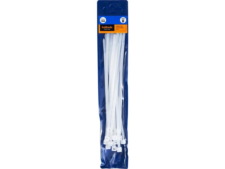 Halfords Cable Ties 200mm Natural (FIXG184)