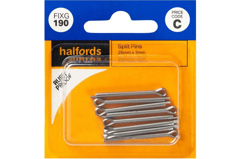 Halfords Split Pins 25mmx2mm (FIXG190) Halfords Split Pins 25mmx2mm (FIXG190)