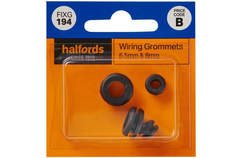 Halfords Wiring Grommets 6.5 & 8mm (FIXG194) Halfords Wiring Grommets 6.5 & 8mm (FIXG194)