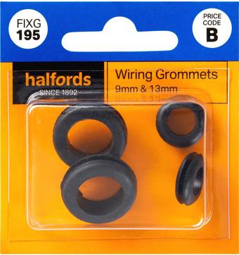 Halfords Wiring Grommets 9 & 13mm (FIXG195)