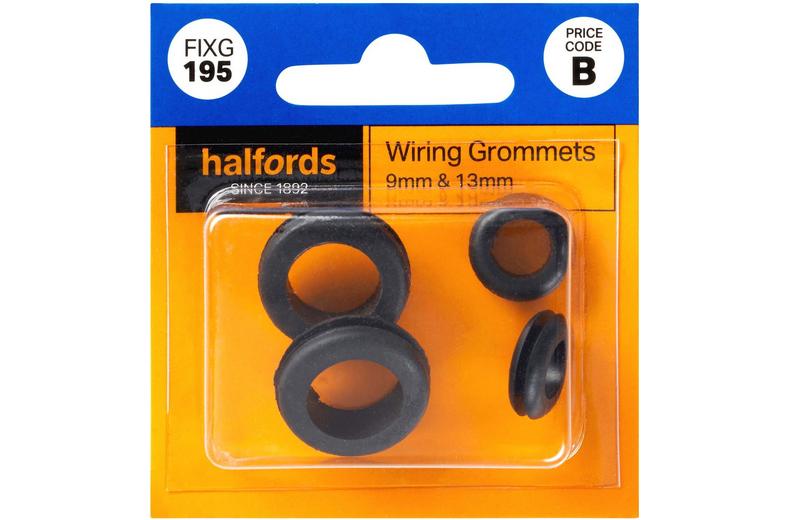 Halfords Wiring Grommets 9 & 13mm (FIXG195) Halfords Wiring Grommets 9 & 13mm (FIXG195)