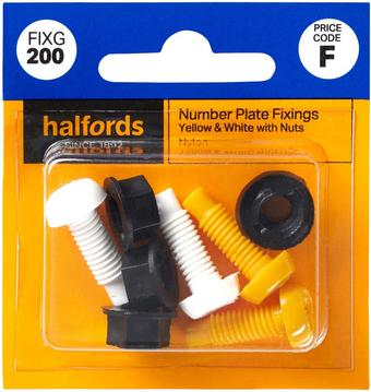 Halfords Number Plate Fixings (FIXG200)