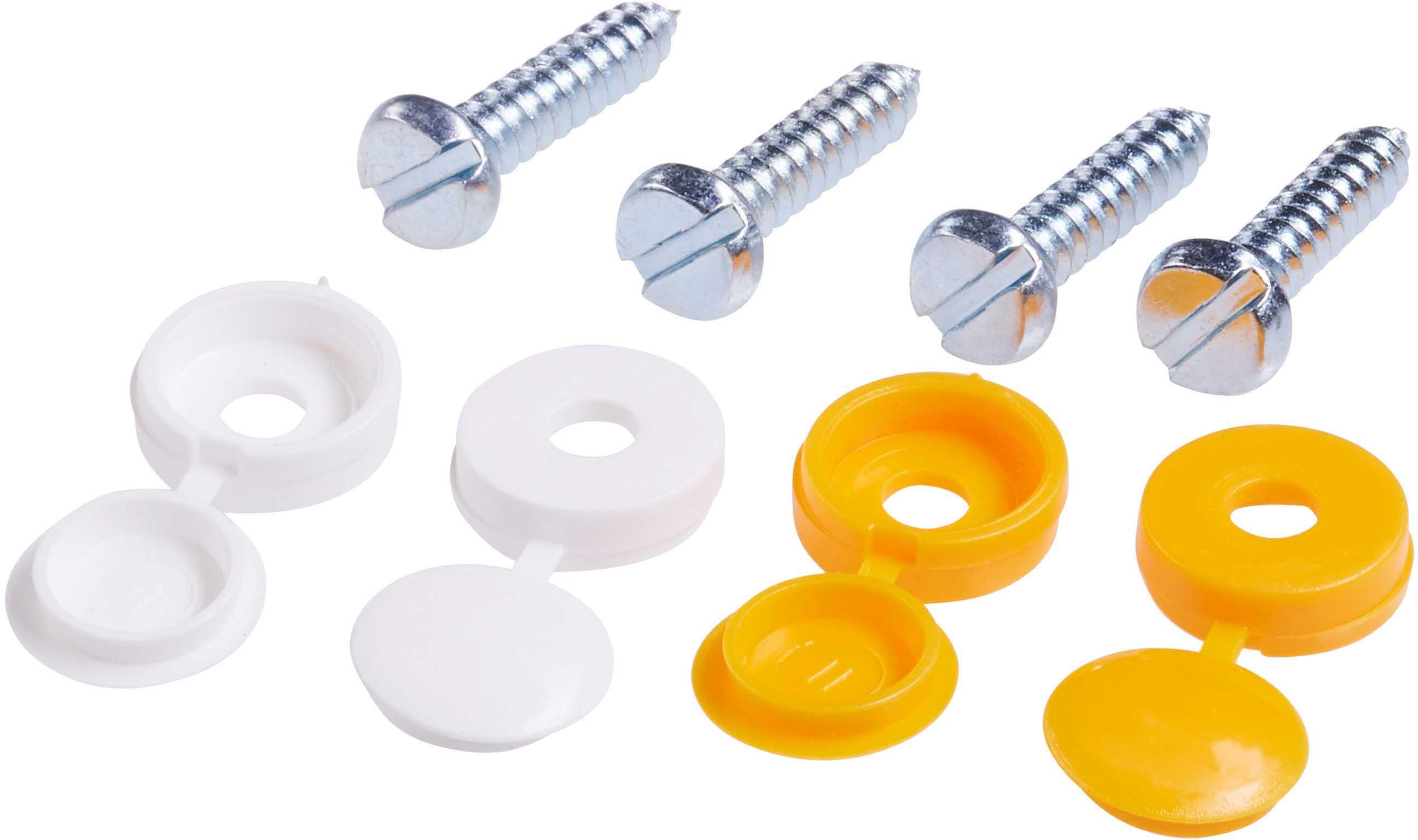 Halfords Number Plate Screws & Caps (FIXG202)