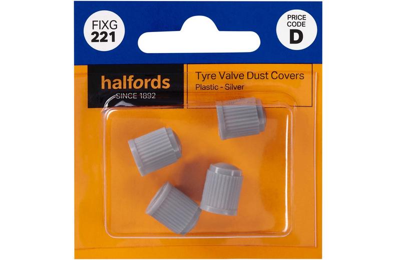 Halfords Tyre Valve Dust Caps - Sliver (FIXG221) Halfords Tyre Valve Dust Caps - Sliver (FIXG221)