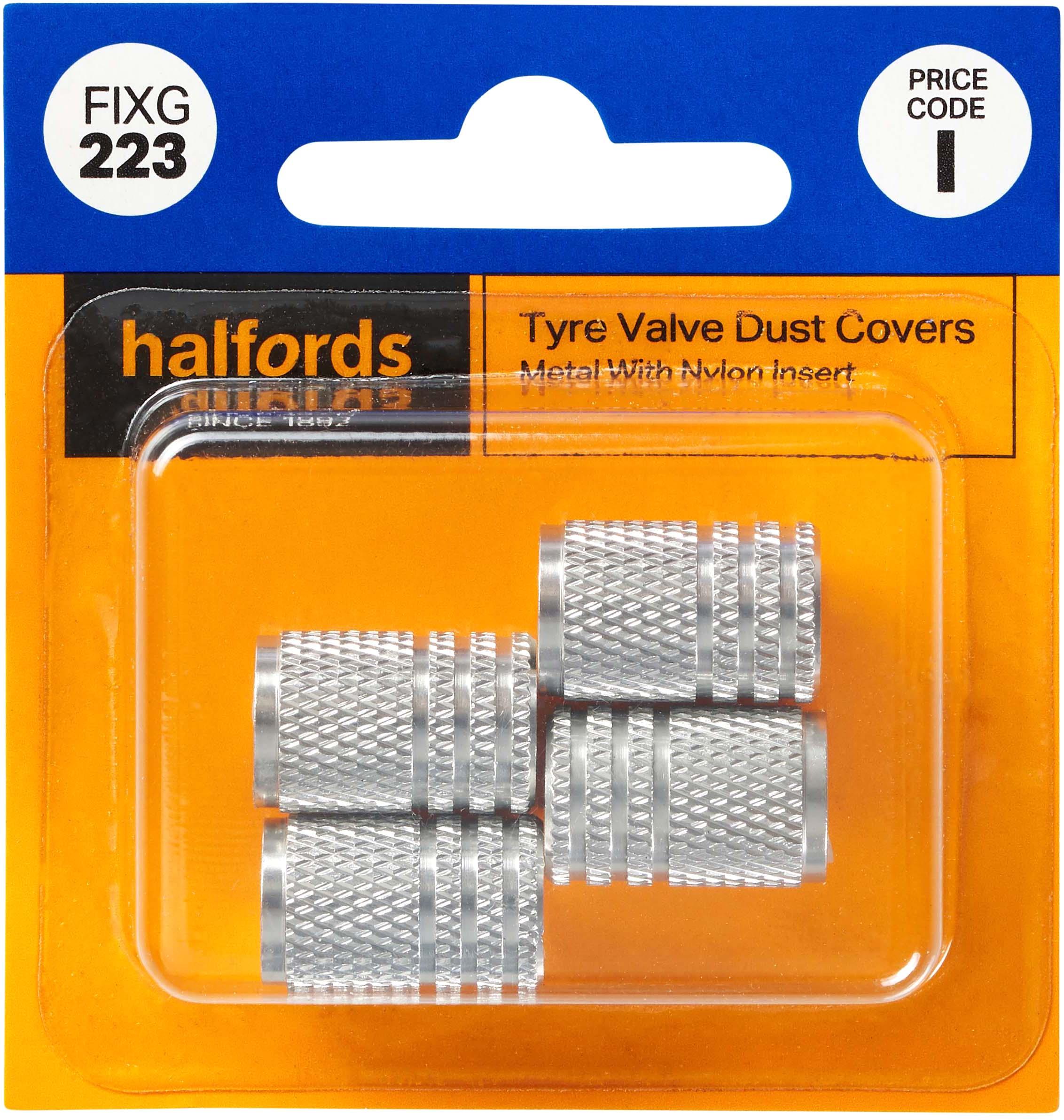 Halfords Metal Valve Cap - Nylon Insert (FIXG223)