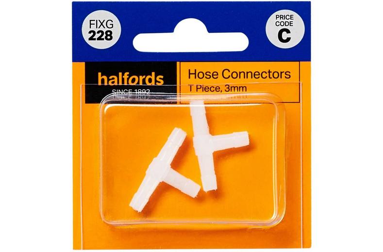Halfords Hose Connectors 3mm T Piece (FIXG228) Halfords Hose Connectors 3mm T Piece (FIXG228)