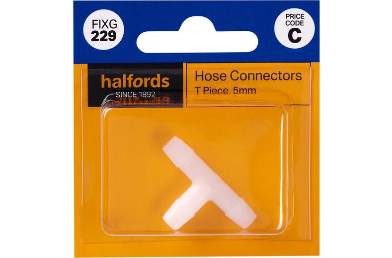 Halfords Hose Connectors 5mm T Piece (FIXG229) Halfords Hose Connectors 5mm T Piece (FIXG229)