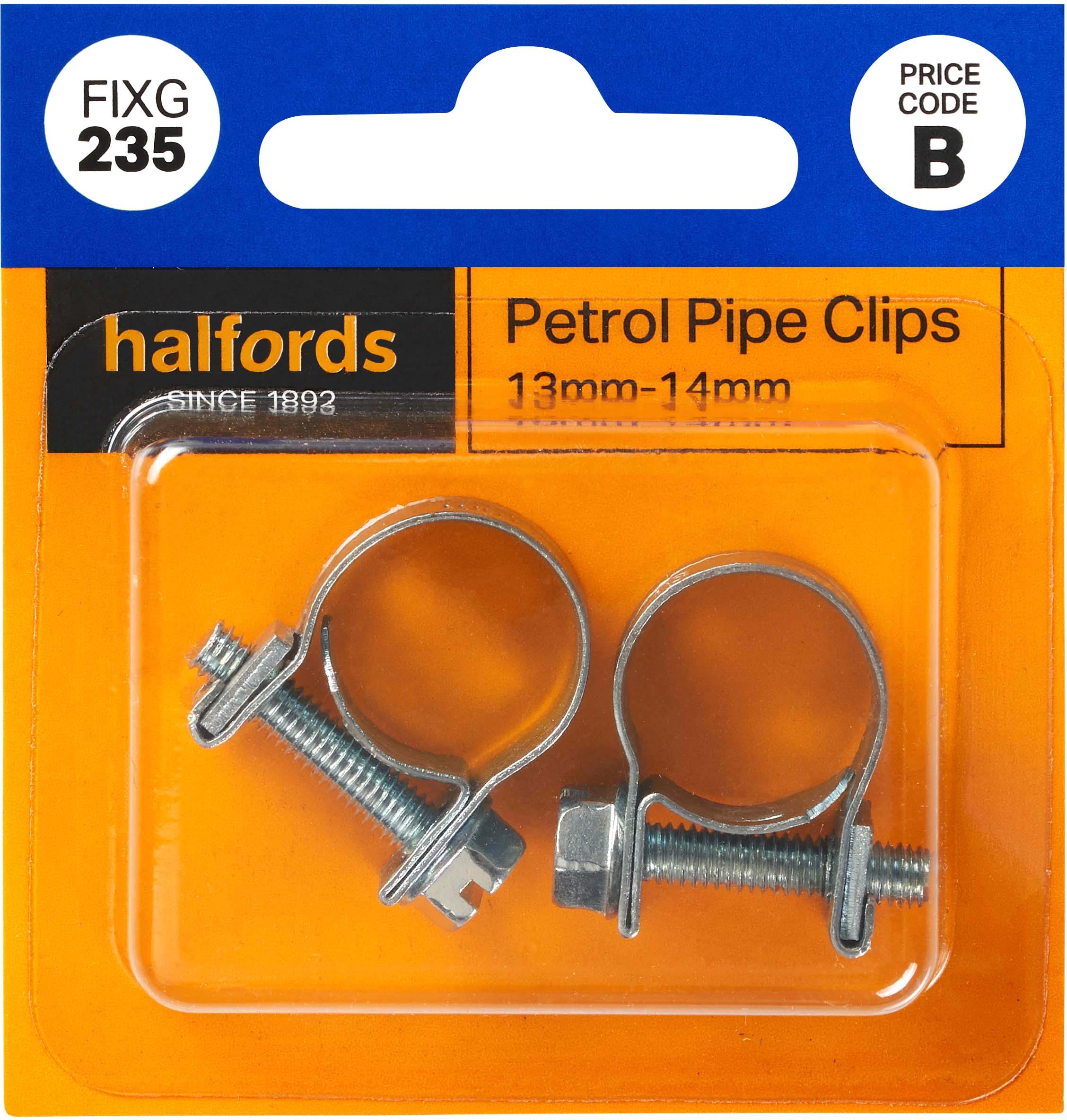 Halfords Petrol Pipe Clips 13-14mm (FIXG235)