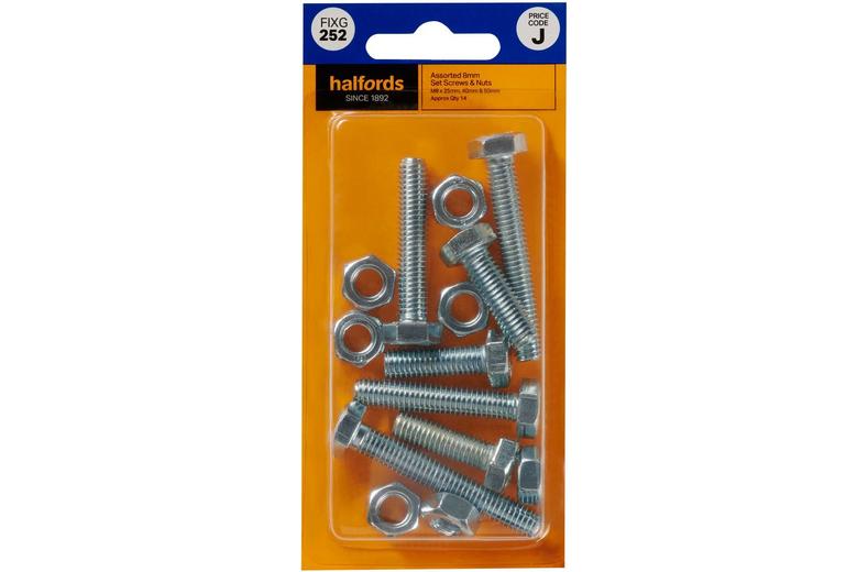 Halfords Assorted Screws & Nuts M8 (FIXG252) Halfords Assorted Screws & Nuts M8 (FIXG252)