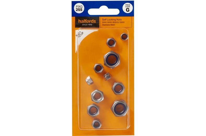 Halfords Assorted Self Locking Nuts (FIXG255) Halfords Assorted Self Locking Nuts (FIXG255)
