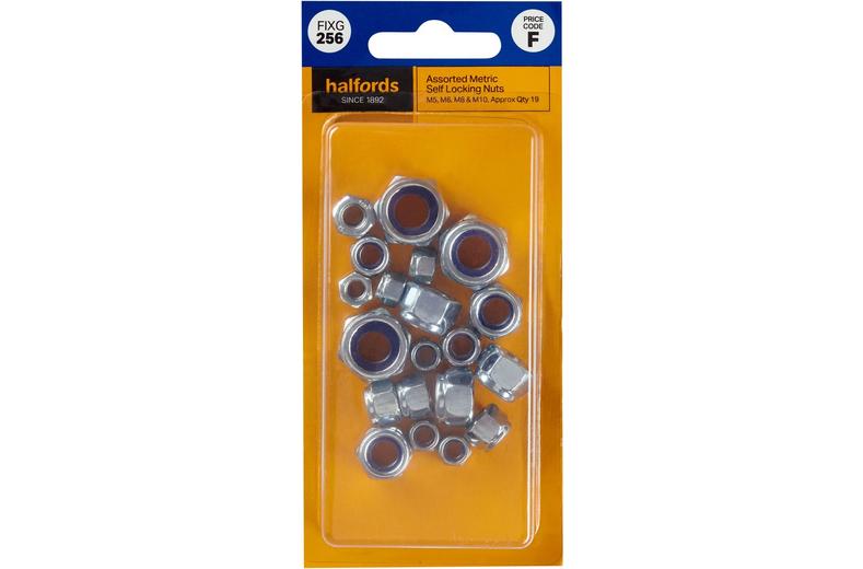 Halfords Assorted Self Locking Nuts (FIXG256) Halfords Assorted Self Locking Nuts (FIXG256)