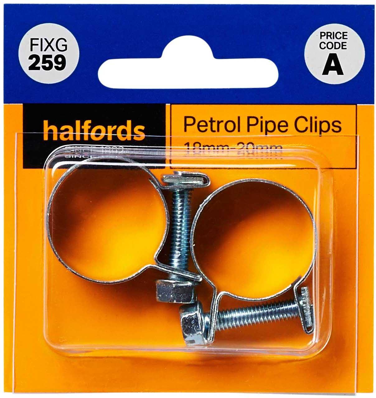 Halfords Petrol Pipe Clips 18-20mm (FIXG259)