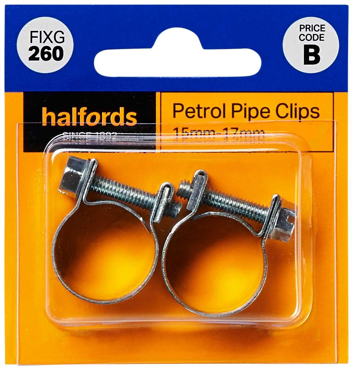 Halfords Petrol Pipe Clips 15-17mm (FIXG260)
