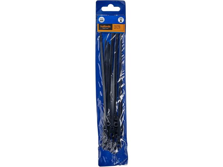 Halfords Eye Fixing Cable Ties 200mm Black (FIXG265)
