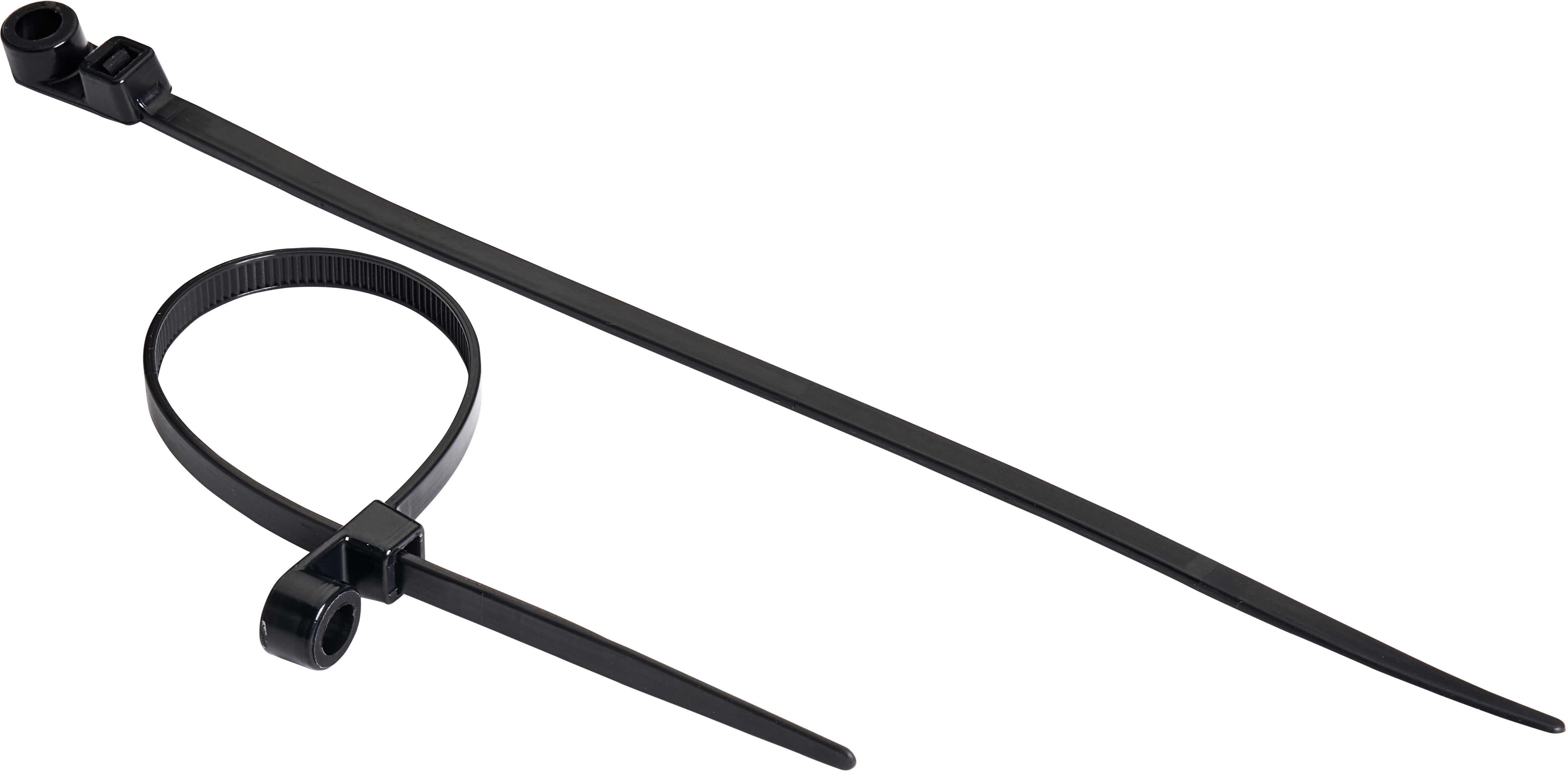 Halfords Eye Fixing Cable Ties 200mm Black (FIXG265)