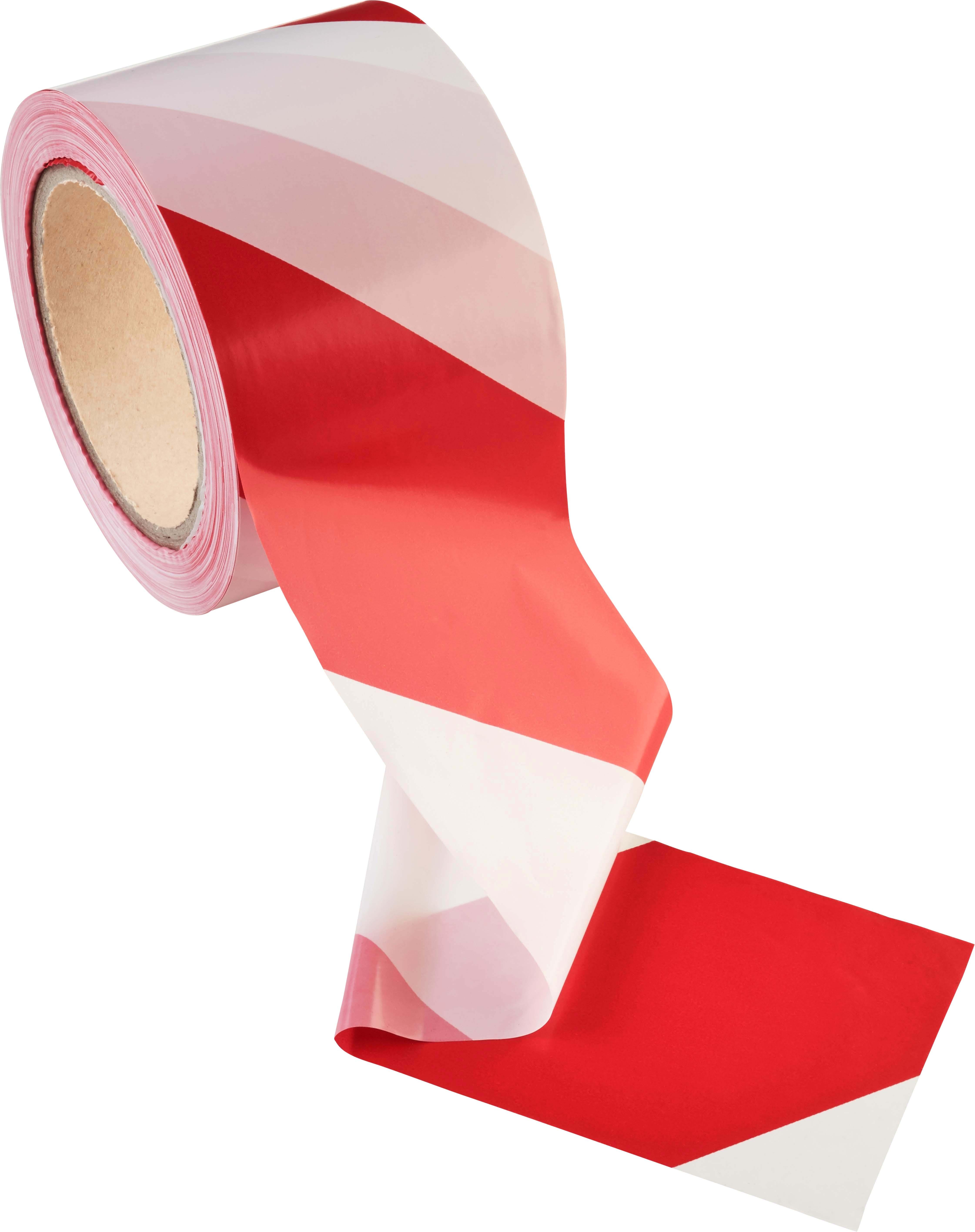 Halfords Red and White Barrier Tape (TAPE102)