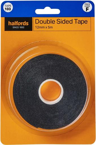 Halfords Double Sided Tape 12mm x 5m (TAPE103)