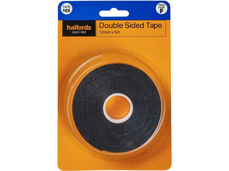 Halfords Double Sided Tape 12mm x 5m (TAPE103)